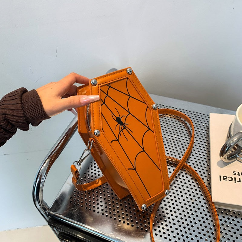 Spider Web Coffin Shoulder Bag