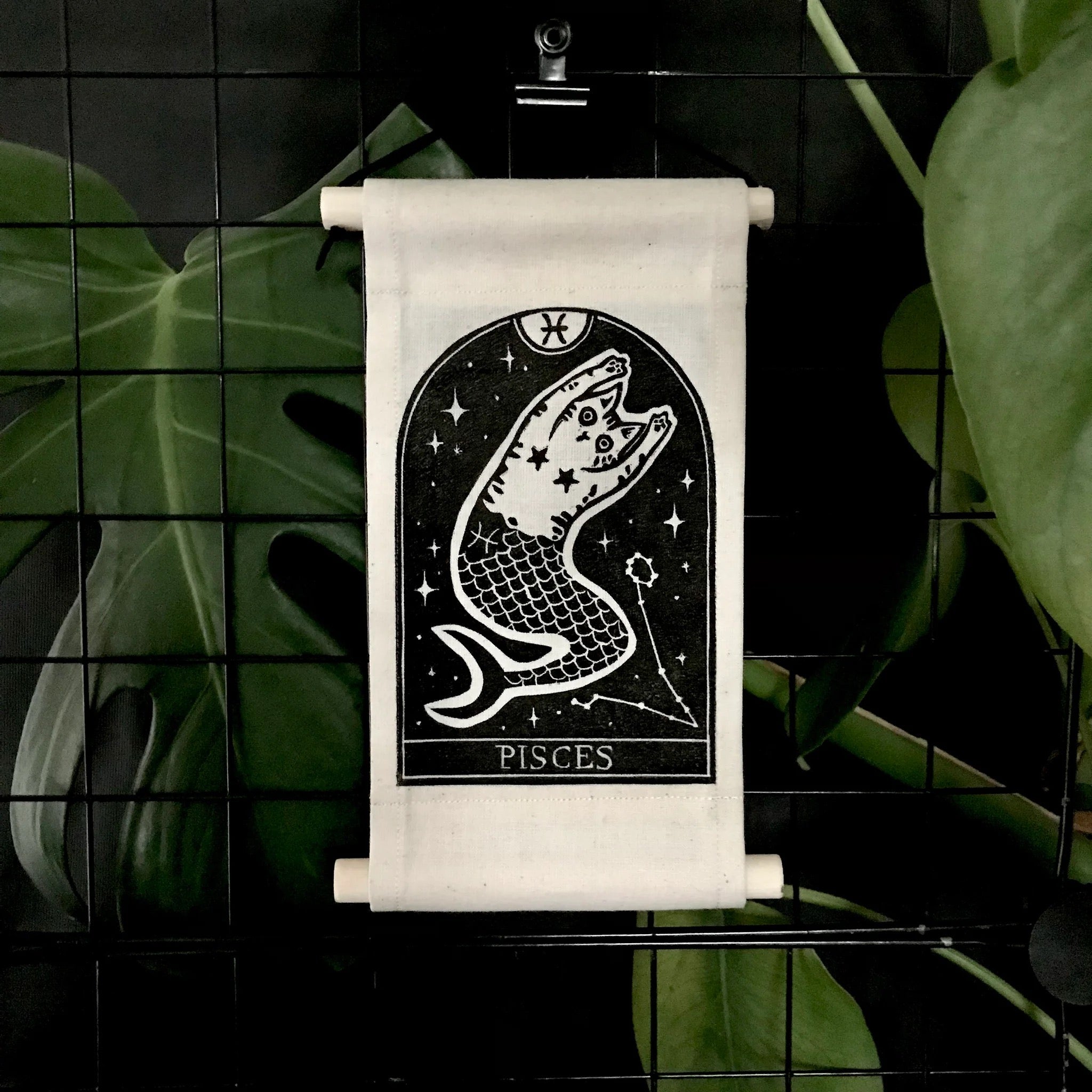 Pisces Zodicat Wall Hanging