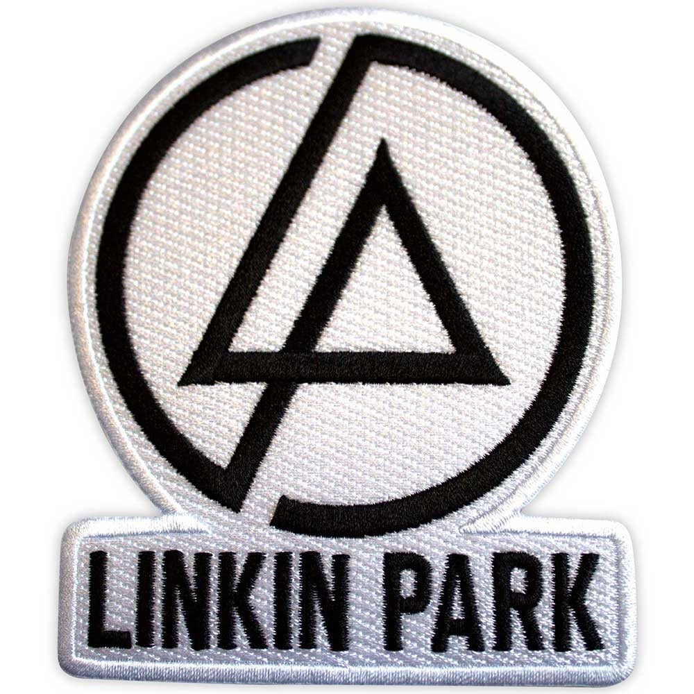 Linkin Park logo patch with black concentric logo and 'Linkin Park' text on a white background