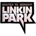 Linkin Park patch with 'Minutes to Midnight' text on a black background