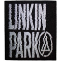 Embroidered patch with 'Linkin Park' logo on a black background