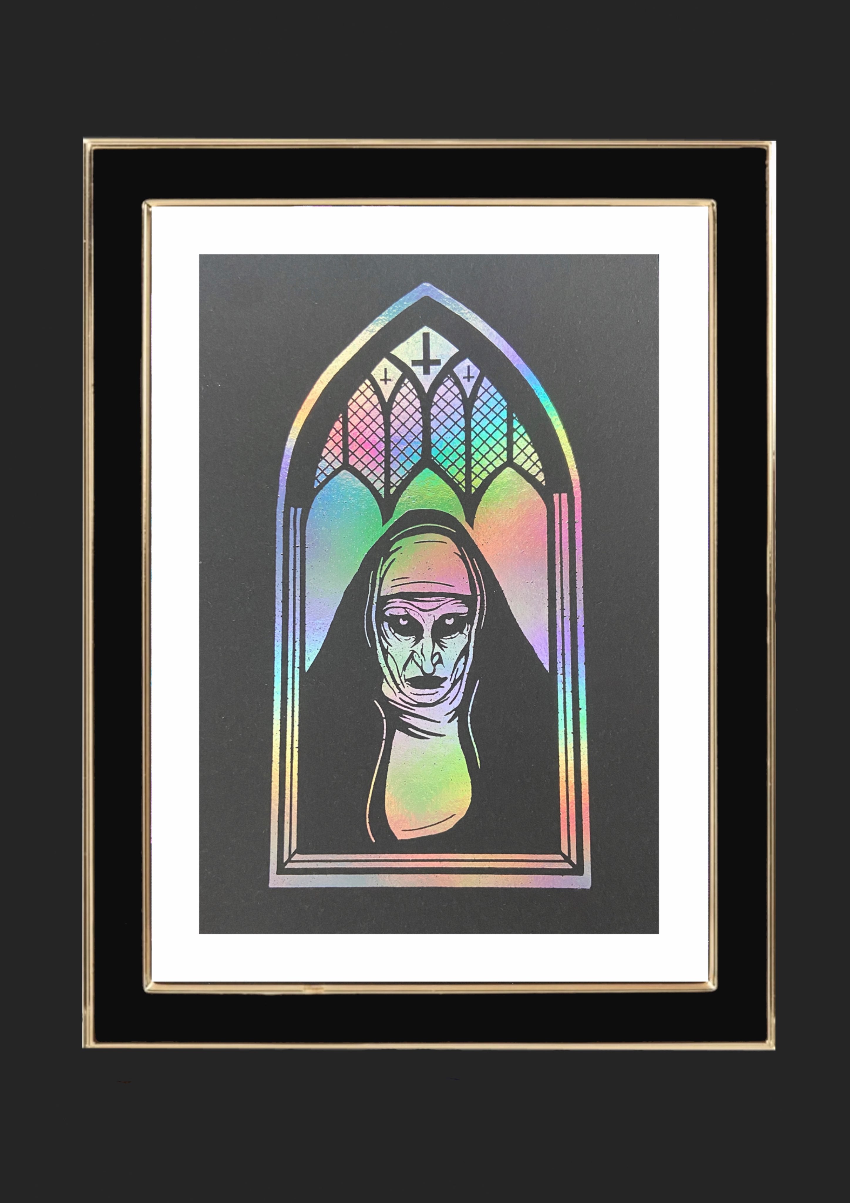The Nun Foiled Art Print