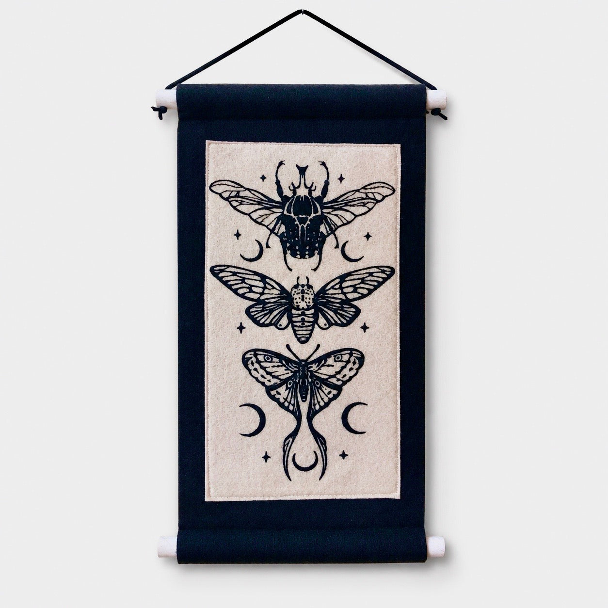 Winged Creatures Felt Wall Hanging