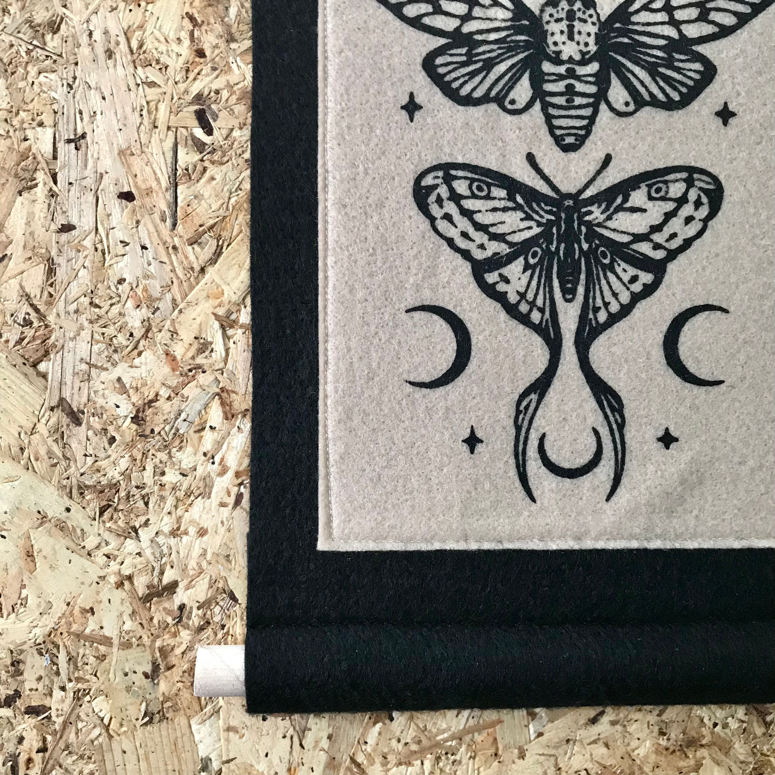 Winged Creatures Felt Wall Hanging