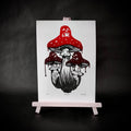 Limited Edition Shrooms A5 Lino Print