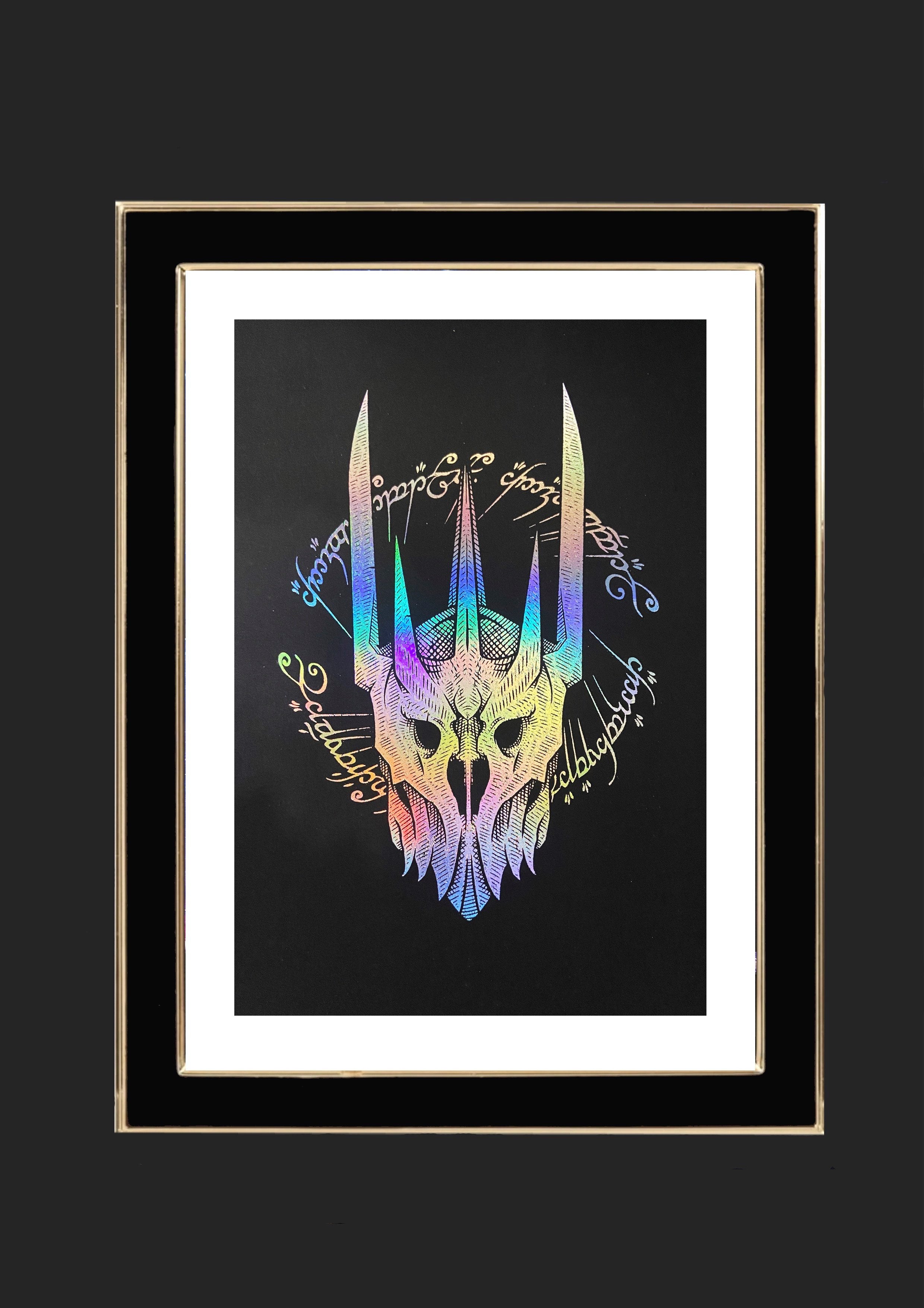 Sauron Lord Of The Rings Foiled Art Print