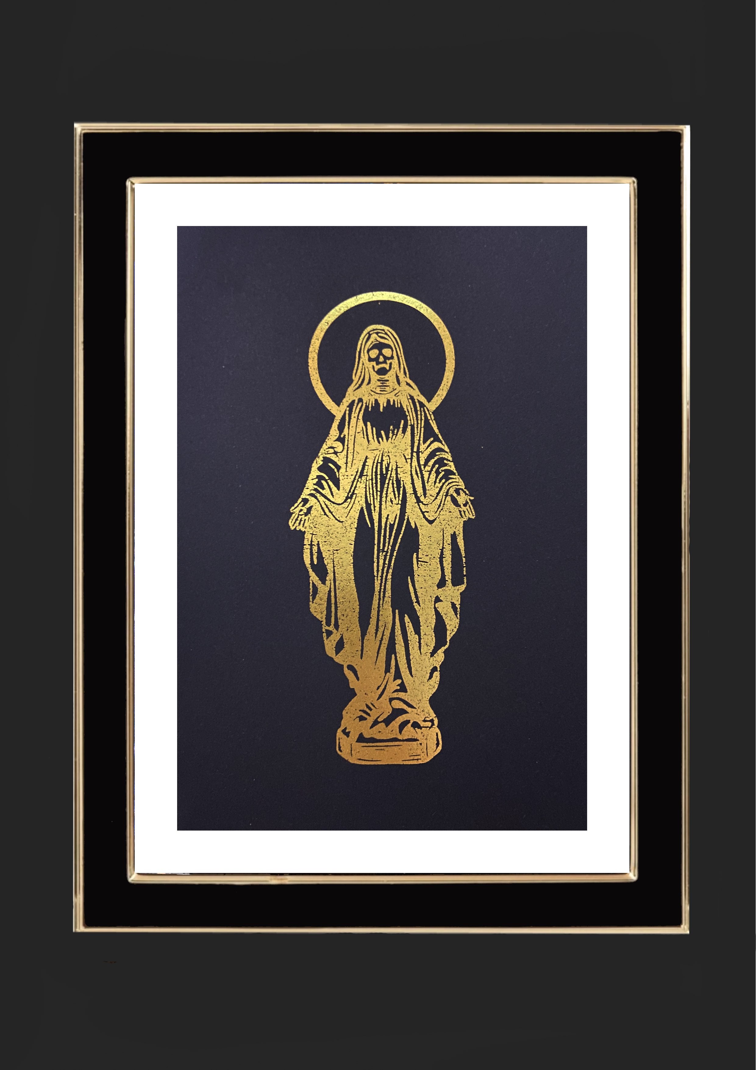 Angel Skull Foiled Art Print