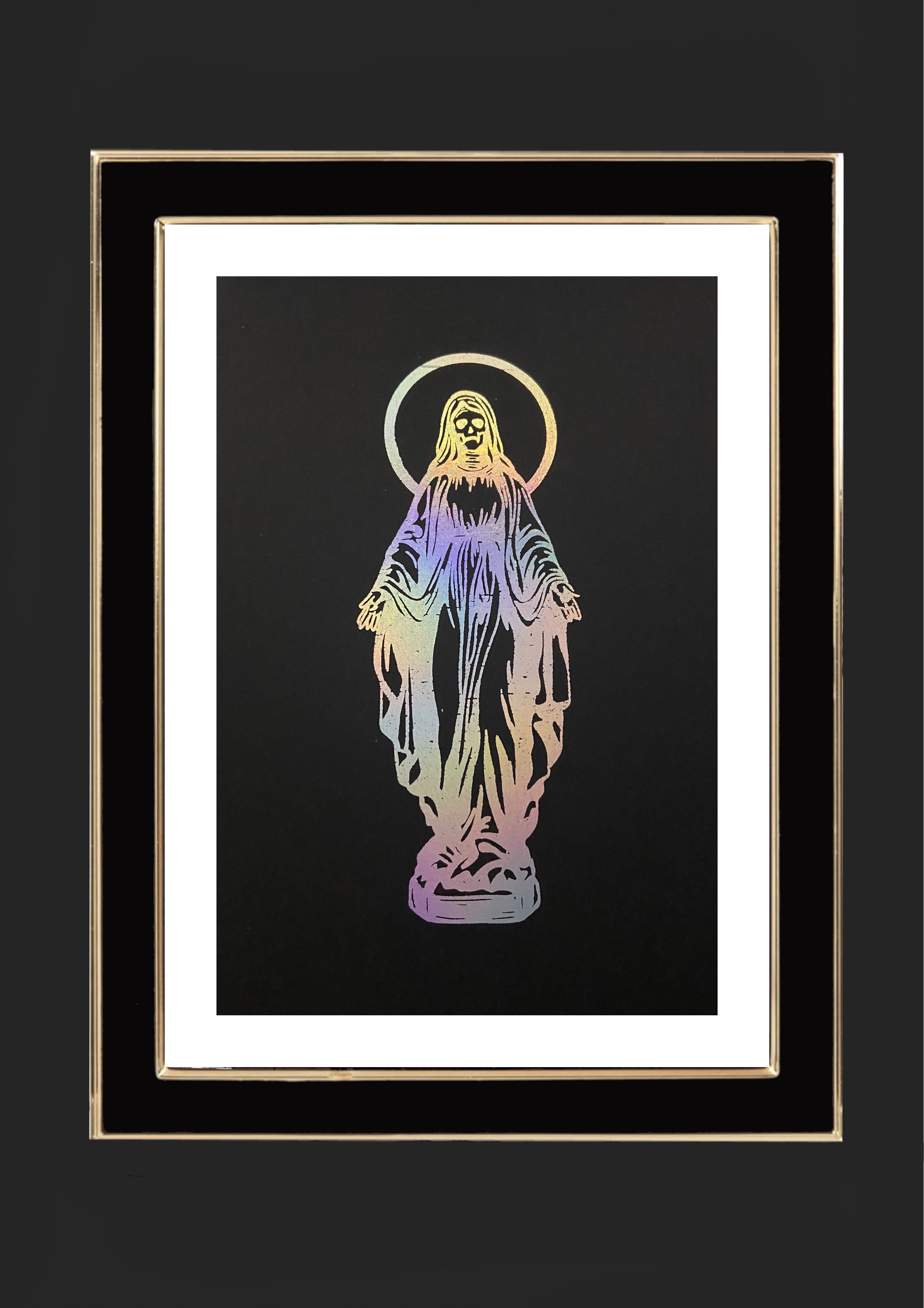 Angel Skull Foiled Art Print