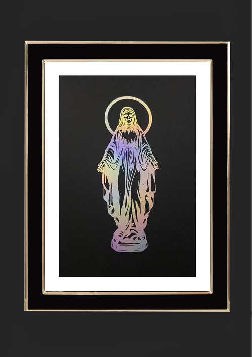Angel Skull Foiled Art Print