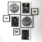 Shoreline, Pond & Decay Collection A4 Lino Print