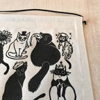 Whimsical Cats in Hats Fabric Wall Banner