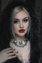 SABINA | Necklace Choker | Industrial Statement Chain | Alternative, Gothic, Cyberpunk Jewellery | Mosher Abroad