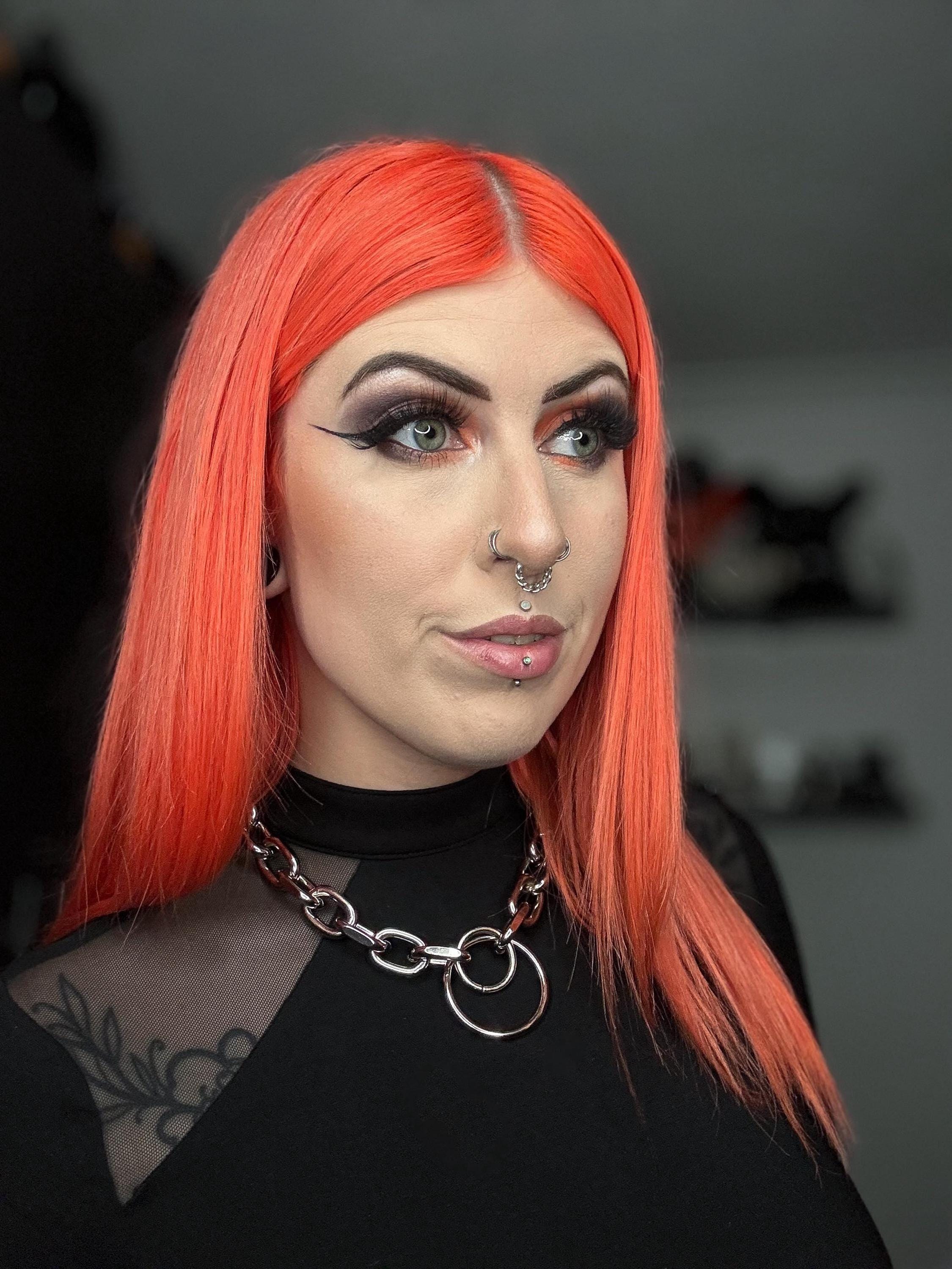 Jasmine Alt Goth Chunky Double O-Ring Necklace
