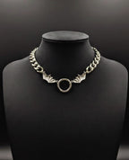 Nocturne O-Ring Bat Wing Choker Necklace