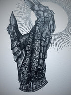 Lord of the Rings Illustration Print, A3 Sauron Gauntlet, lotr Wall Art