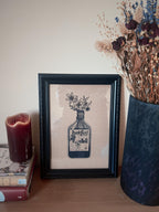 Buckfast Wall Art A4, Scottish Art Print, Black Tattoo Print