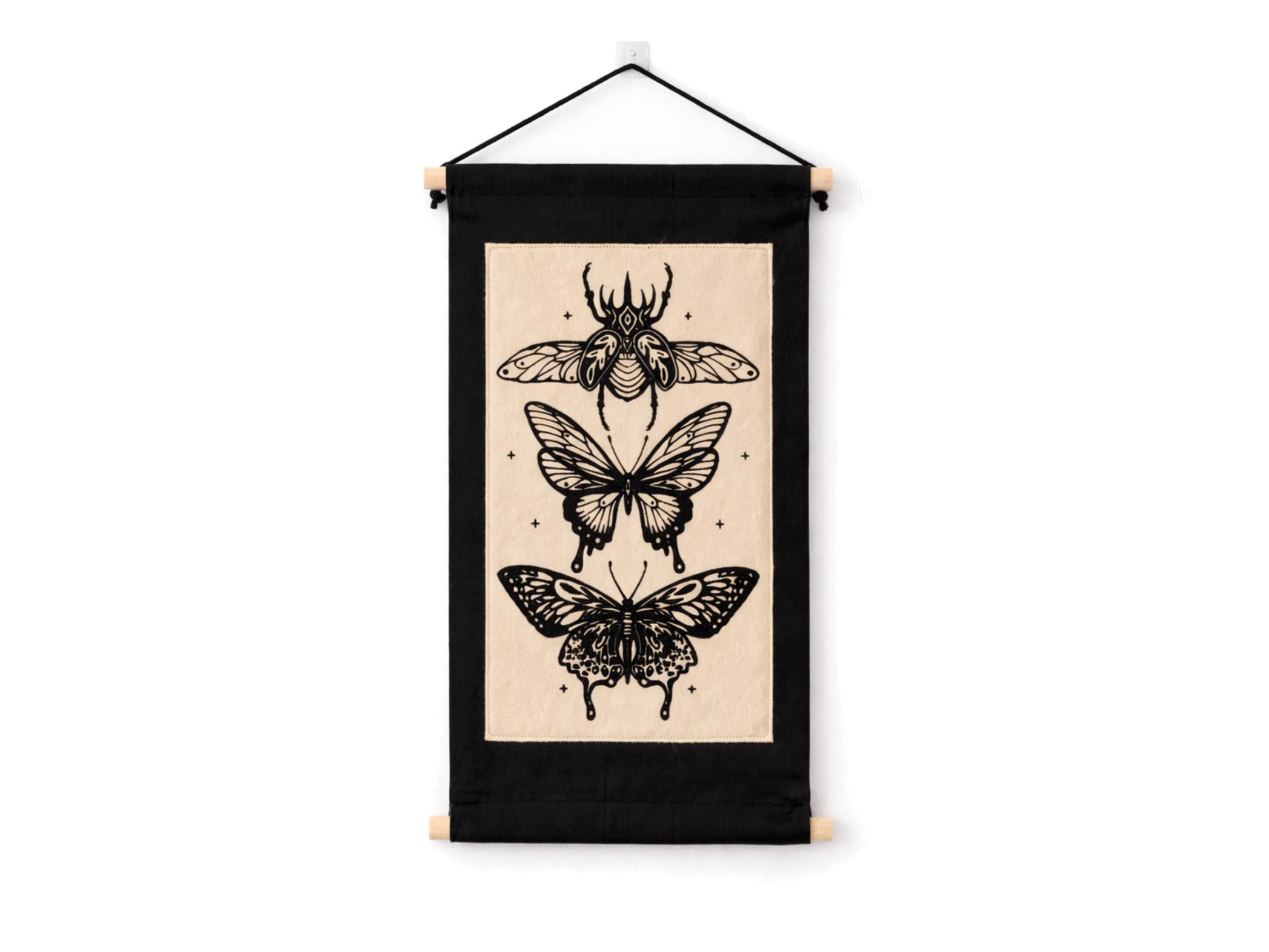 Gothic Insect Felt Wall Hanging