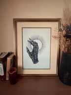 Lord of the Rings Illustration Print, A3 Sauron Gauntlet, lotr Wall Art