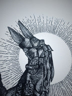 Lord of the Rings Illustration Print, A3 Sauron Gauntlet, lotr Wall Art