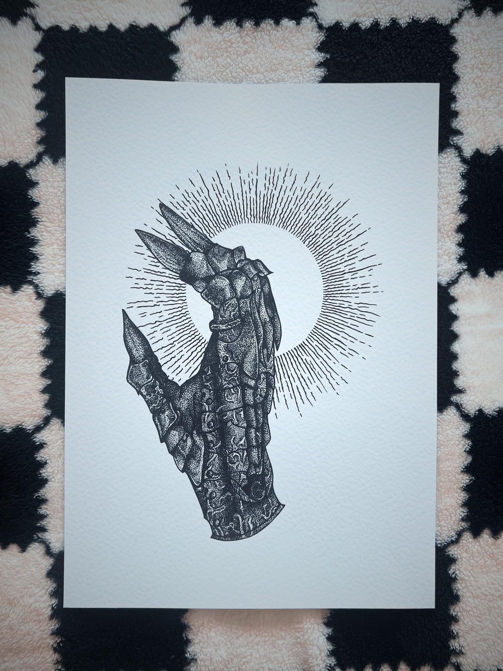 Lord of the Rings Illustration Print, A3 Sauron Gauntlet, lotr Wall Art
