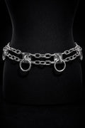 Fatale O-Ring Spike Detail Chain Belt