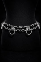 Fatale O-Ring Spike Detail Chain Belt