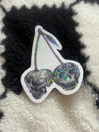 Skull Cherries Shiny Sticker