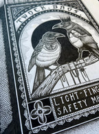 Magpies Matchbox A3 Art Print