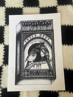 Magpies Matchbox A3 Art Print