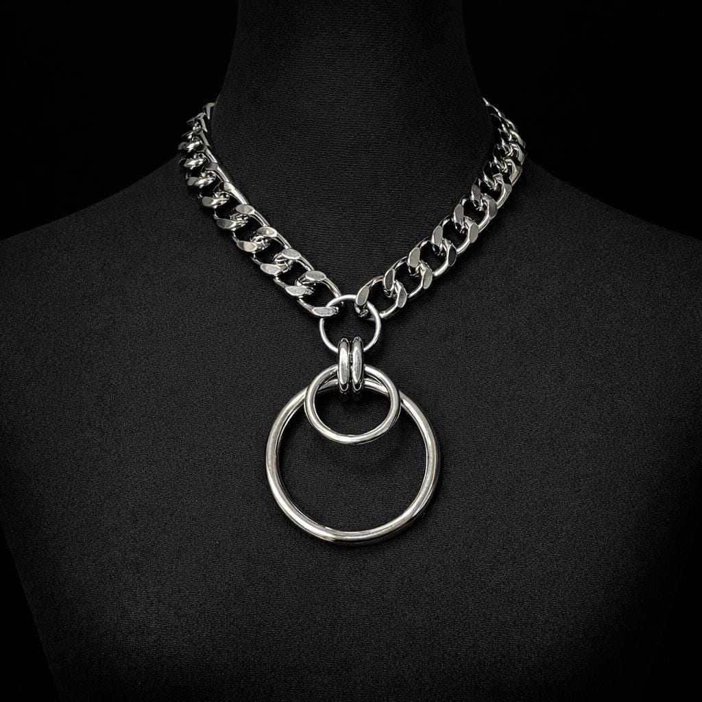 Deadlock Chunky O-Ring Chain Necklace