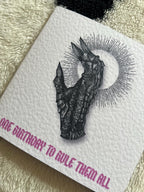 Lord of the Rings Art Print, Pink Black Illustration, lotr Birthday Card