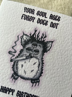 Goth Furby Birthday Card