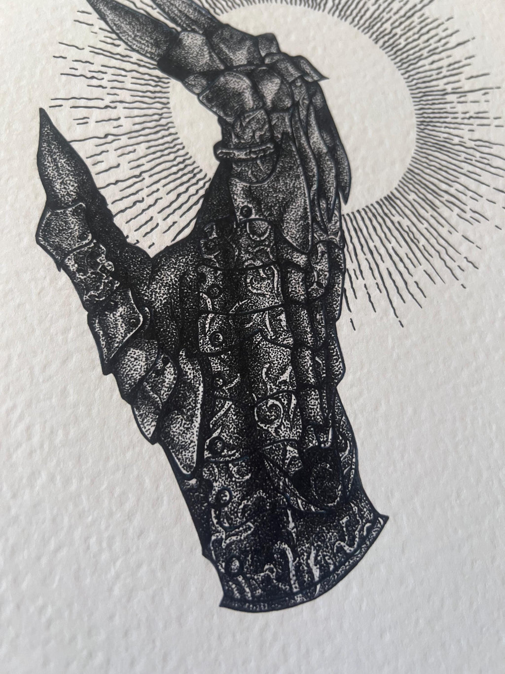 Lord of the Rings Sauron's Gauntlet A4 Art Print