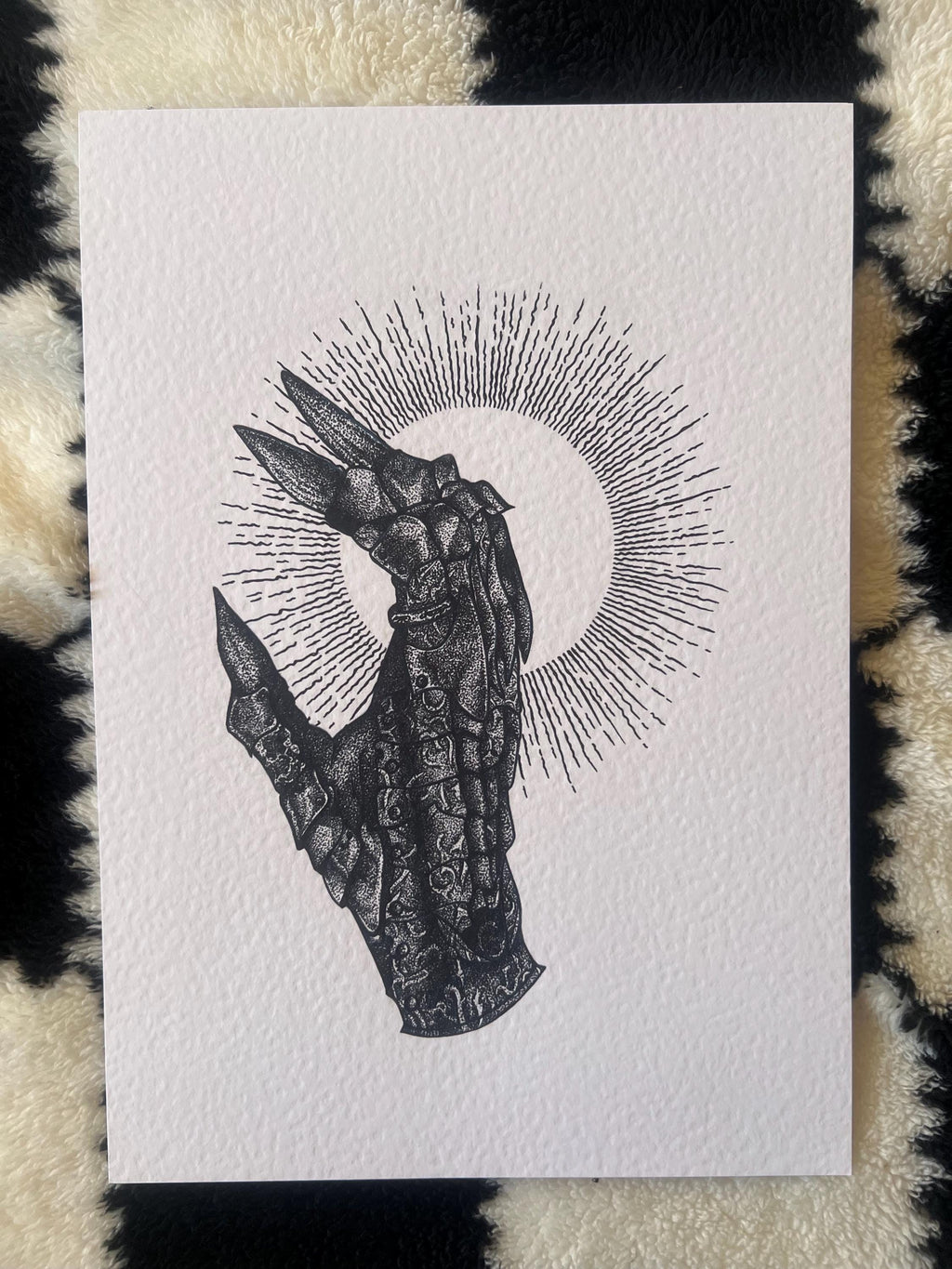 Lord of the Rings Sauron's Gauntlet A4 Art Print