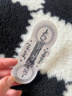 Dotwork Candle Art Sticker