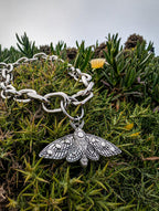 Moth Chunky Chain Choker Necklace