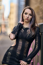 Jasmine Alt Goth Chunky Double O-Ring Necklace