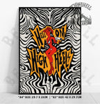 Hell on High Heels Zebra Art Print