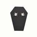Dark Spinner Spider Stud Earrings