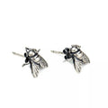 Sterling Silver Fly Stud Earrings