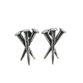 Sterling Silver Coffin Nails Stud Earrings