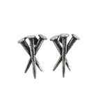 Sterling Silver Coffin Nails Stud Earrings