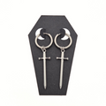 Eternal Edge Sword Hoop Earrings