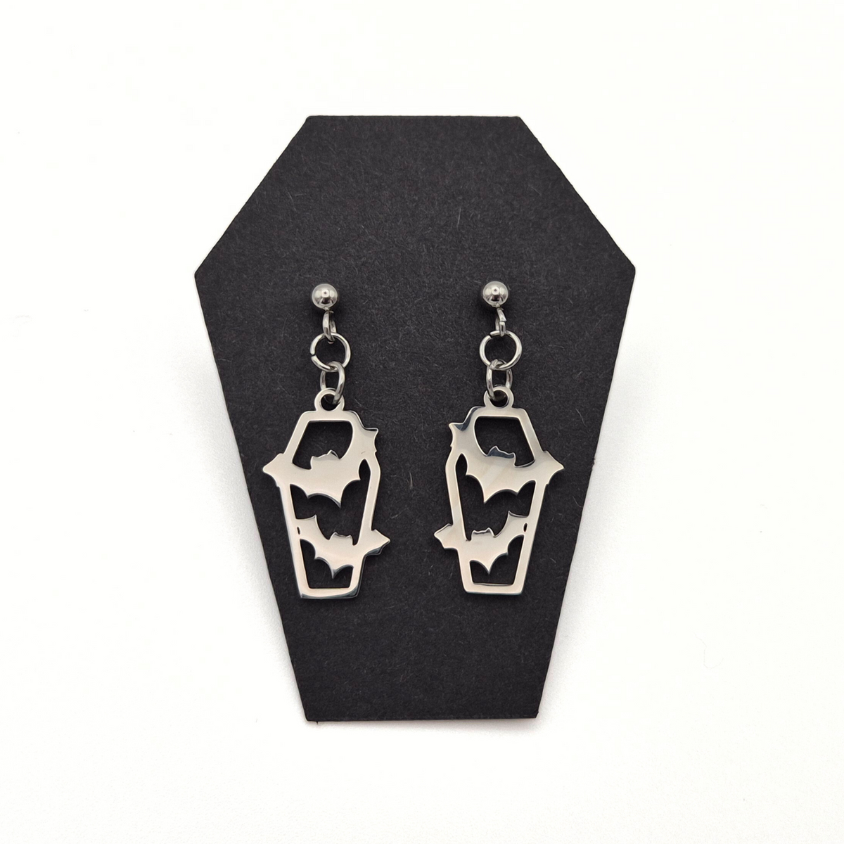 Batkeeper's Coffin Stud Earrings