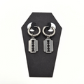 Sinister Edge Razor Blade Hoop Earrings