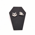 Cat & Mouse Stud Earrings