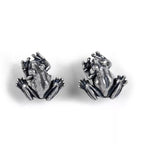 Sterling Silver Frog Stud Earrings
