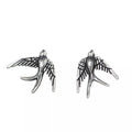 Sterling Silver Swallow Bird Stud Earrings