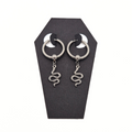 Serpent's Embrace Snake Hoop Earrings