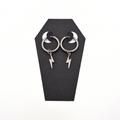 Lightening Bolt Hoop Earrings